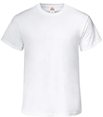 "aaa" men's 100% cotton jersey white t-shirts 1x Case of 72