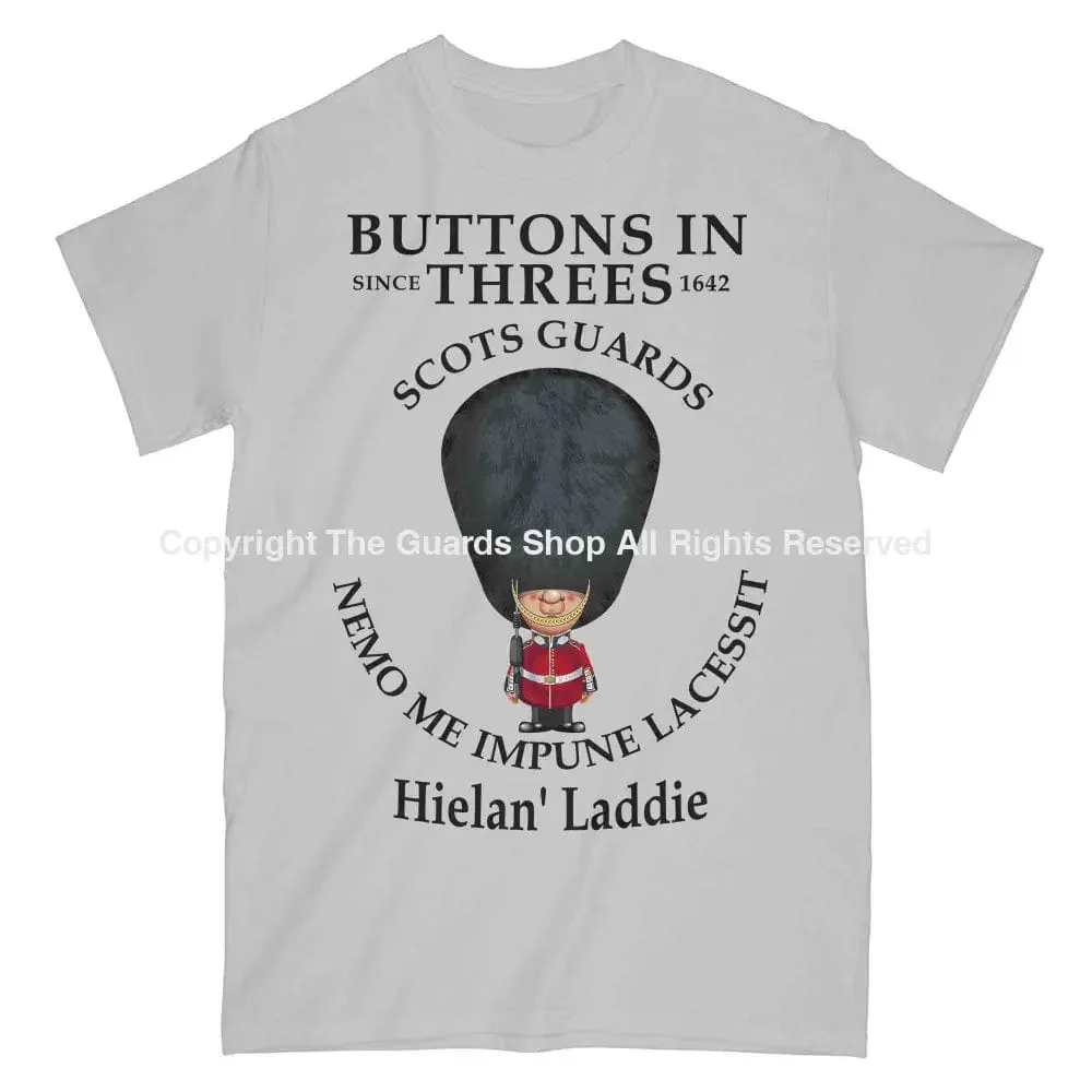 SCOTS GUARDS BUTTONS IN THREE'S Military Printed T-Shirt