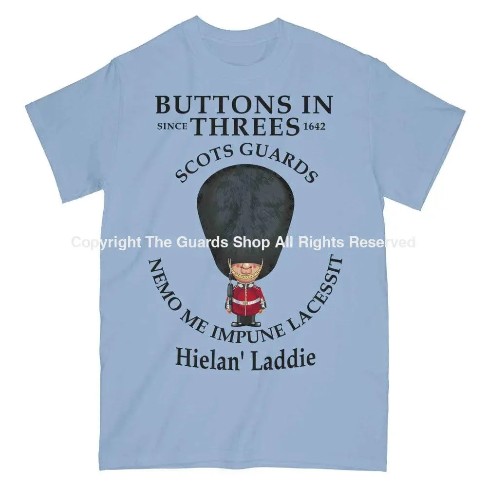 SCOTS GUARDS BUTTONS IN THREE'S Military Printed T-Shirt