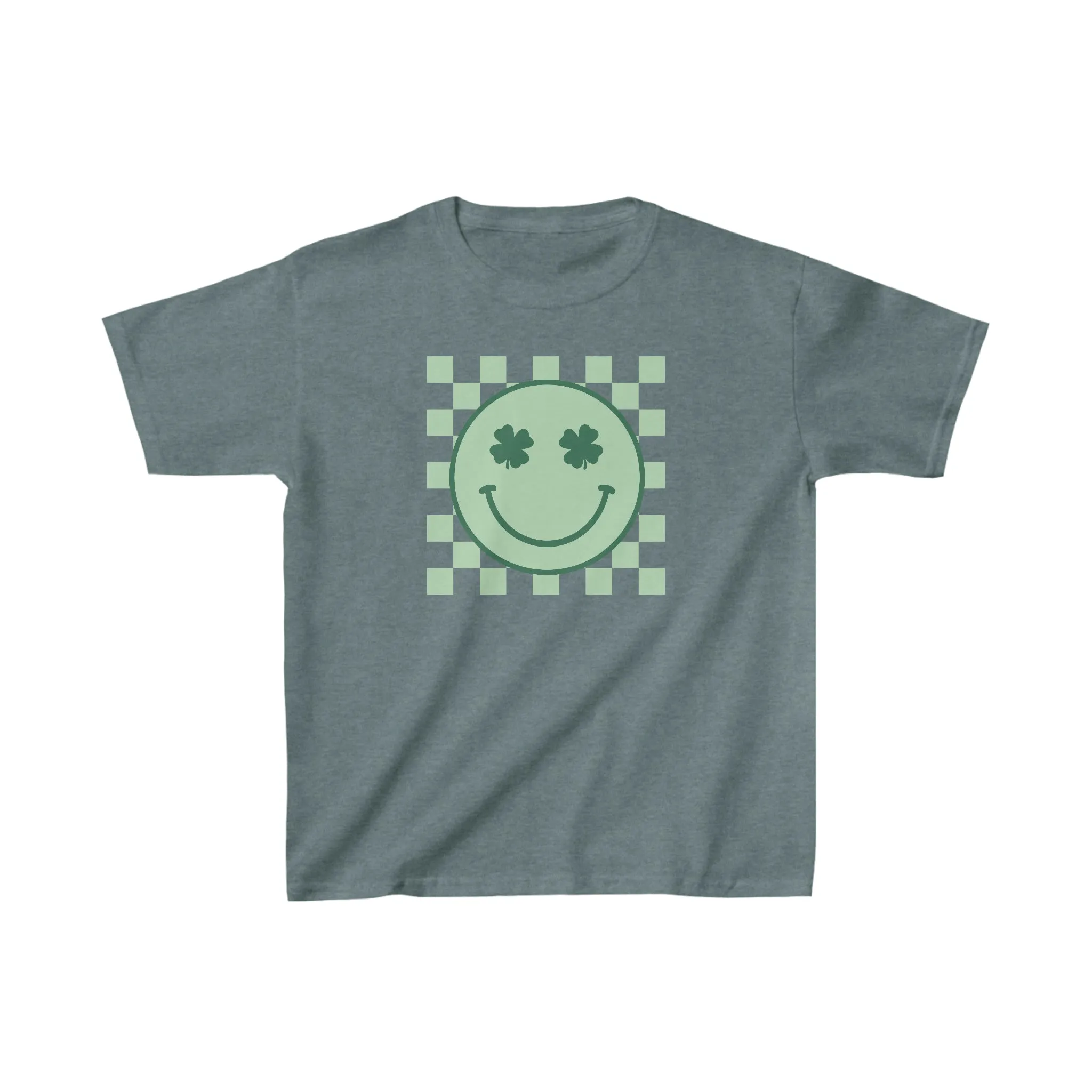 St. Patrick's Day Smiley Face Kids Heavy Cotton Tee