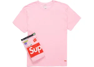 Supreme Hanes Tagless Tees (2 Pack) Pink