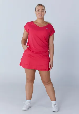 Tennis Loose Fit Shirt V-Neck, pink