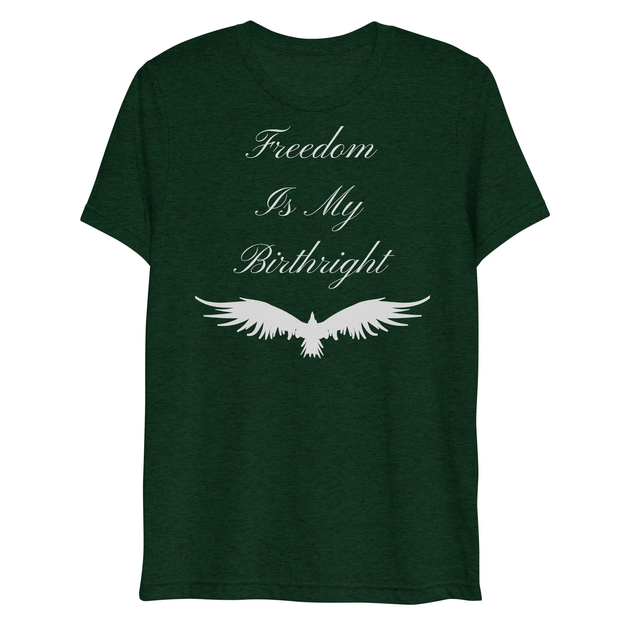 Typography and flying bird printed t-shirt