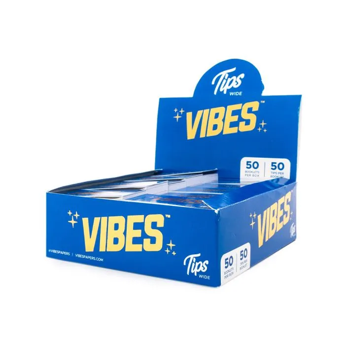 Vibes Tips Blue - Perforated WIDE White Card