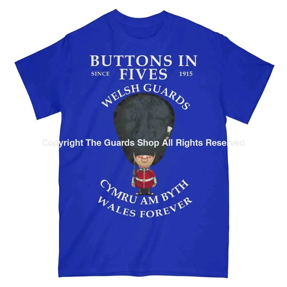 WELSH GUARDS BUTTONS IN FIVES Military Printed T-Shirt