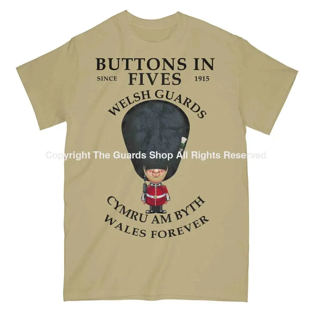 WELSH GUARDS BUTTONS IN FIVES Military Printed T-Shirt