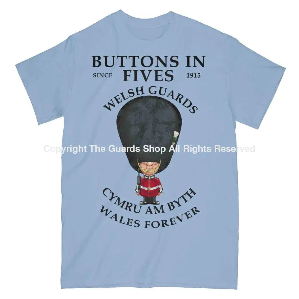 WELSH GUARDS BUTTONS IN FIVES Military Printed T-Shirt