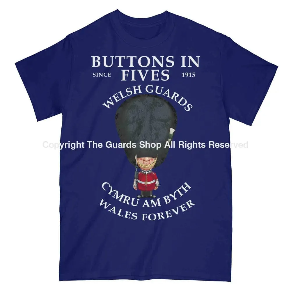 WELSH GUARDS BUTTONS IN FIVES Military Printed T-Shirt