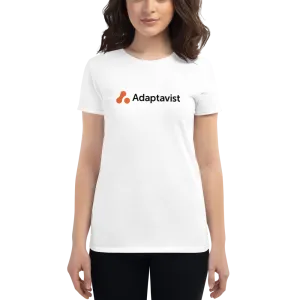 Women's White Adaptavist Simple Logo Design T-Shirt CB1